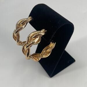 Banana Republic gold tone chain hoop earrings
